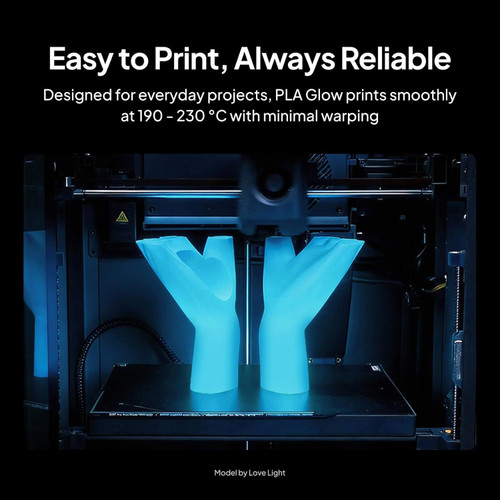 Elegoo Glow Blue PLA 1.75mm Filament Spool 1KG