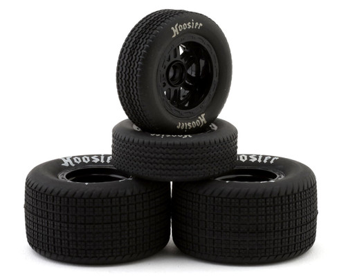 1RC Racing 1RC5532 1/18 Pre-Mounted Hoosier Sprint Tires Black Soft