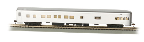 Bachmann 14308 HO 85' Smooth Side Observation Car w/ Lighted Interior, Unlettered