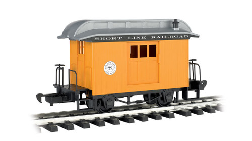 Bachmann 97096 G Li'l Big Haulers Baggage Car, Short Line, Yellow