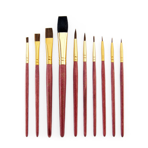 Royal & Langnickel RSET-9152 10 Piece Camel Hair Variety Brush Set