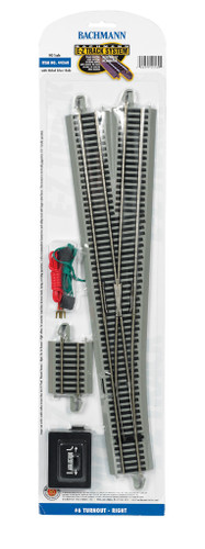 Bachmann 44560 HO Nickel Silver #6 Turnout, Right