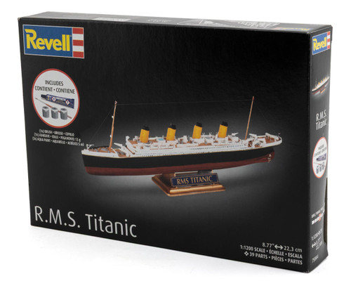 Revell RMX75804 R.M.S. Titanic 1/1200 Scale Model Kit w/Paint, Brush & Cement