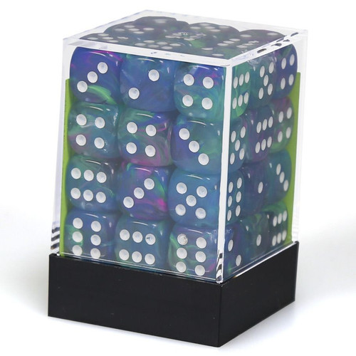 Chessex 27946 Festive Waterlily/White 12mm D6 Dice Set (36 Dice)