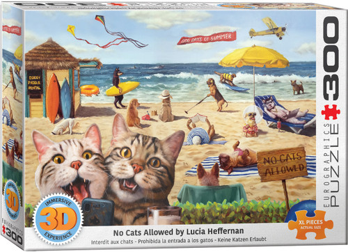 Eurographics 6331-5879 No Cats Allowed Lenticular 3D 300 Piece Puzzle