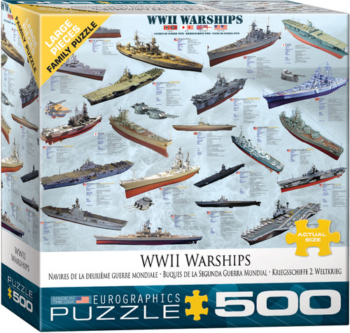 Eurographics 8500-0133 World War II Warships 500 Piece Puzzle