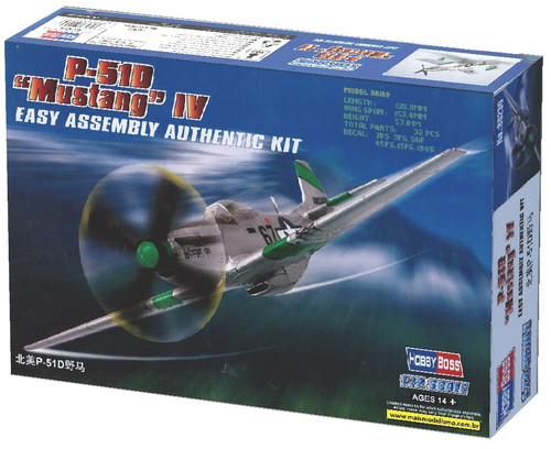 Hobby Boss 80230 P-51D Mustang IV 1/72 Scale Model Kit