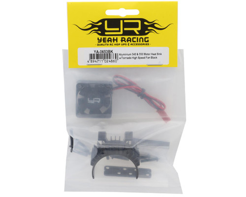 Yeah Racing YA-0653BK 540/550 Motor Aluminum Heat Sink w/30mm High Speed Tornado Fan