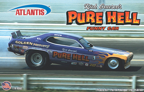 Atlantis Models H1495 Rich Guasco's Pure Hell Funny Car 1/16 Scale Model Kit