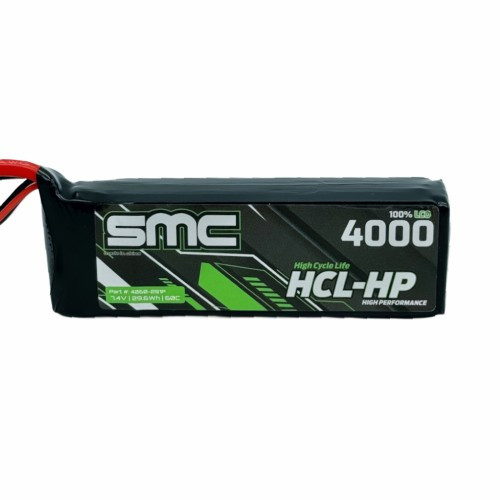 SMC Racing 4060-2S1P HCL-HP 7.4V 4000mAh 60C LiPo Battery, TRX