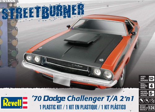 Revell 85-2596 1970 Dodge Challenger T/A 2n1 1/24 Scale Model Kit Revell 85-2596 1970 Dodge Challenger T/A 2n1 1/24 Scale Model Kit