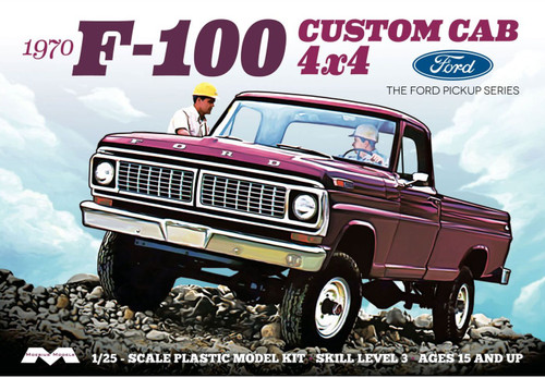 Moebius Models 1230 1970 F-100 Ford Custom Cab 1/25 Scale Model Kit