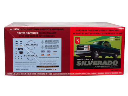 AMT 1409 1996 Chevrolet C-3500 Dually Pickup Easy Build 1/25 Scale Model Kit