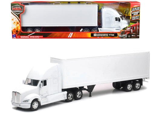New Ray Toys 15843 Kenworth W900 w/White Long Hauler Trailer 1/43