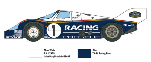 Italeri 3648 Porsche 956 #1 Race Car 1/24 Scale Model Kit Italeri 3648 Porsche 956 #1 Race Car 1/24 Scale Model Kit