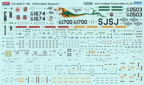 Academy Models 12550 F-15E 333rd Fighter Squadron 1/72 Scale Model Kit