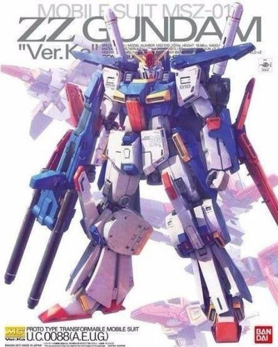 Bandai 5063151 MSZ-01 ZZ Gundam Ver.Ka Prototype Transformable Mobile Suit MG 1/100 Scale Model Kit