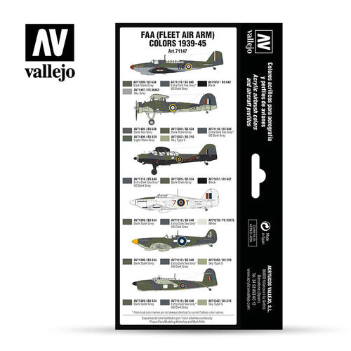 Vallejo 71.147 FAA Fleet Air Arm 1939-1945 Paint Set