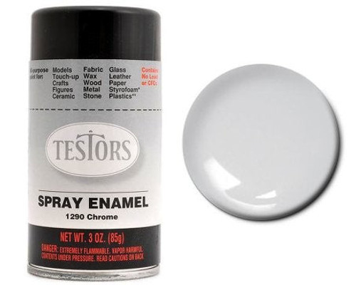 Testors 1290 Chrome Enamel Spray 3oz Testors 1290 Chrome Enamel Spray 3oz