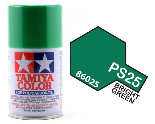 Tamiya 86025 PS-25 Bright Green Lexan Spray 100ml