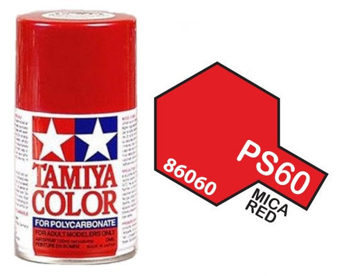Tamiya 86060 PS-60 Bright Mica Red Lexan Spray 100ml