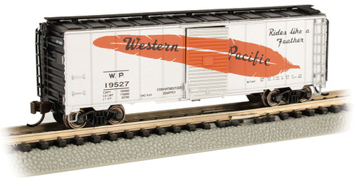Bachmann 17062 N AAR 40' Steel Box Car - Western Pacific #19527 Bachmann 17062 N AAR 40' Steel Box Car - Western Pacific #19527