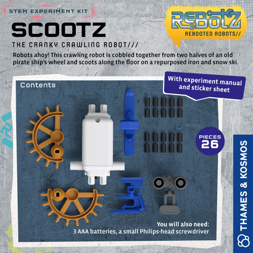 Thames & Kosmos 552001 ReBotz: Scootz - The Cranky Crawling Robot