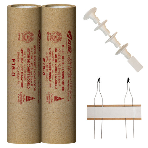 Estes Rockets 010051 F15-0 Rocket Engines 2 Pack, Was EST1650