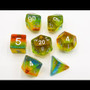 Critical Hit Collectibles Southern Lights Set of 7 Aurora Polyhedral Dice w/ Silver Numbers for D20 Based RPG's