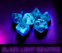Chessex 27524 Ghostly Glow Pink/Silver Polyhedral 7-Dice Set