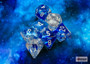 Chessex 27466 Nebula Dark Blue/white Polyhedral 7-Dice Set