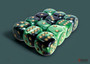 Chessex 26639 Gemini Black-Green/gold 16mm d6 Dice Block (12 dice)