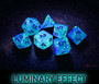 Chessex 27575 Borealis Light Green/gold Luminary Polyhedral 7-Dice Set