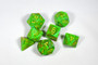 Chessex 27515 Vortex Slime Yellow Polyhedral 7-Dice Set