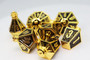 Foambrain Games 4495 Moonlit Lantern Golden Earthen Flame - Metal RPG Dice Set