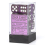 Chessex 23607 Translucent 16mm Purple/white D6 Dice Set (12)