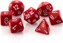Chessex 25404 Opaque Red/White Polyhedral 7 Dice Set Chessex 25404 Opaque Red/White Polyhedral 7 Dice Set