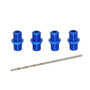 1RC Racing 1RC5007 Threaded Alum Shock Body Set, Blue, 18th Scale (4)