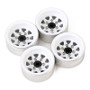 INJORA YQW-1004WH White 1.0" Stamped Steel -3.78mm Offset Wheels for Micro Crawlers