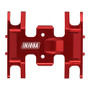 INJORA SCX24-12RD Red Aluminum Gearbox Mount, Transmission Skid Plate for Axial SCX24
