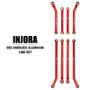 INJORA SCX24-68RD Red Aluminum High Clearance 4 Links Kit for Axial SCX24 Gladiator Power Wagon 8PCS