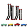 INJORA SCX24-71BK Black Aluminum High Clearance 4 Links Set for SCX24 C10 JLU Bronco Base Camp 4Runner 8PCS