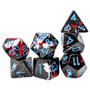 Chessex 24408 Brush Polyhedral Dark Side/blue 7-Dice Set