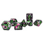 Chessex 24414 Brush Polyhedral Paintball/green 7-Dice Set