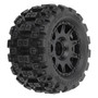 Pro-Line PRO1024110 Badlands MX 1.85" All-Terrain Truck Tires (4) Mounted on Raid Black 12mm Hex Wheels for Granite GROM 4x4 Front or Rear