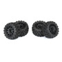 Pro-Line PRO1024110 Badlands MX 1.85" All-Terrain Truck Tires (4) Mounted on Raid Black 12mm Hex Wheels for Granite GROM 4x4 Front or Rear
