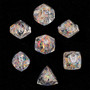 Hymgho BRR110 Captured Magic Luster cut Resin Dice Set - Crystal