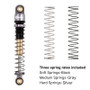 INJORA SCX24-27GL-4 43mm Grey Aluminum Threaded Double Barrel Shocks Dampers for Axial SCX24
