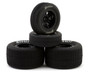 1RC Racing 1RC5532 1/18 Pre-Mounted Hoosier Sprint Tires Black Soft
