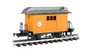 Bachmann 97096 G Li'l Big Haulers Baggage Car, Short Line, Yellow